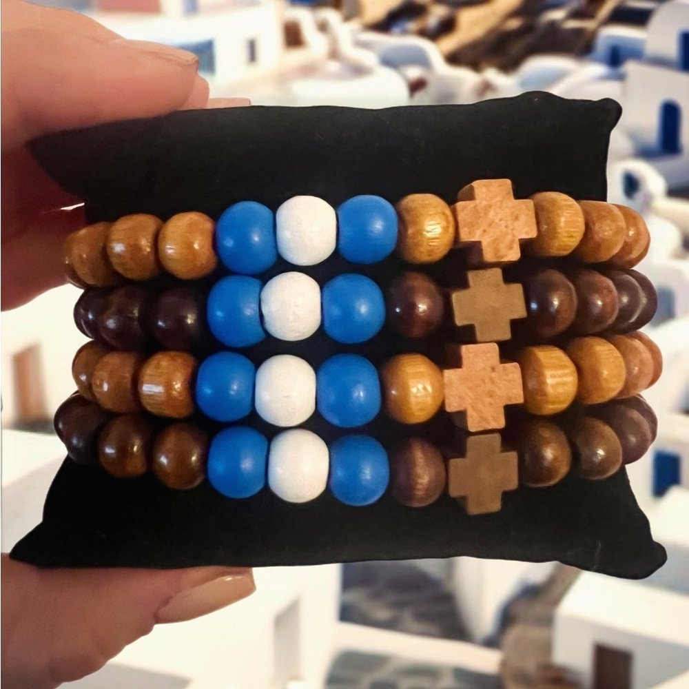Greek Serenity Bracelets (Dark Wood)